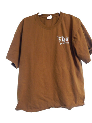 Roatan Mens T-Shirt Garifuna Honduras Graphic Brown Size L