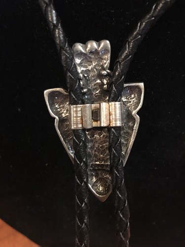 Western Cowboy Sterling Bolo Tie Arrowhead