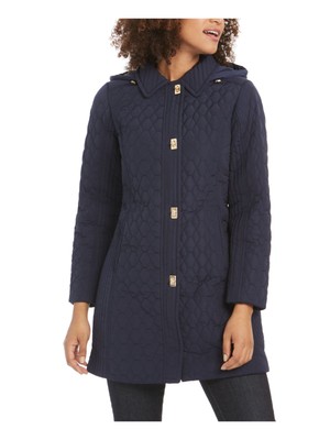 

JONES NY Женский темно-синий водоотталкивающий плащ со съемным капюшоном Petites, Navy, J29805ME