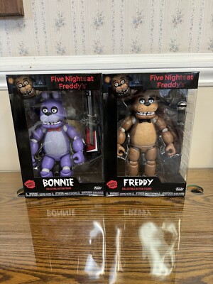 BONNIE ACTION FIGURE 13.5'' & FREDDY COMPLETE SET. EXC COND POSABLE JOINTS FNAF