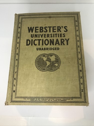 Webster's Universities Unabridged Dictionary, Copyrighted