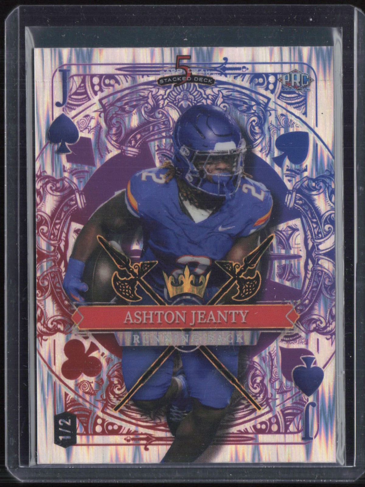 2024 Wild Card 5 Card Draw Stacked Deck Stealth Ashton Jeanty 1/2 RC Rookie