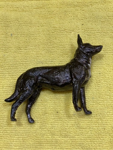 German Shepherd Metal Figurine.