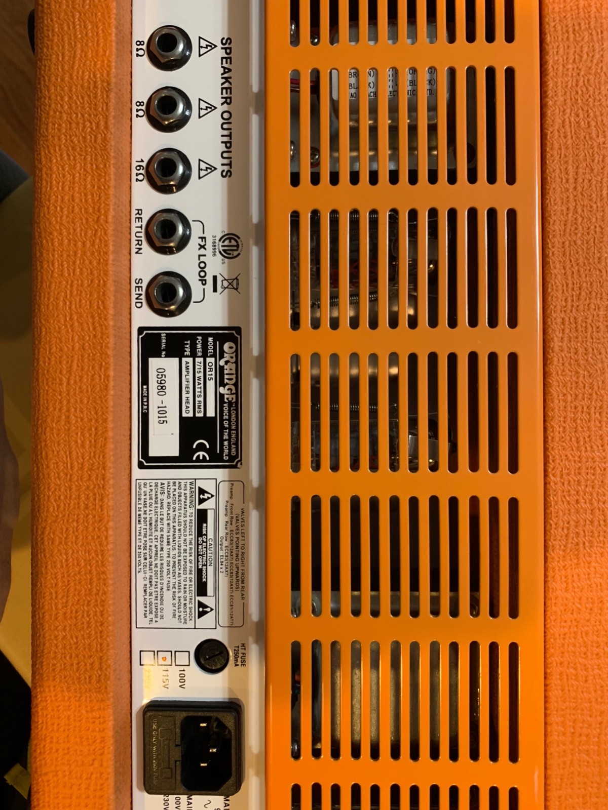 Orange OR15 All Tube Guitar Amplifier Head