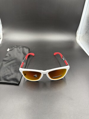 Oakley Frogskin Mix Metal Polished White w/Prizm Ruby Polarized Lenses