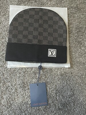 Louis Vuitton Beanie Damier Petite Black LV Monogram Logo