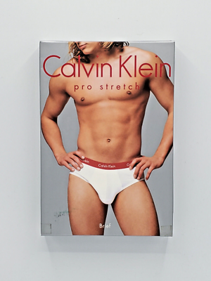 2000's CALVIN KLEIN PRO STRETCH Mens White Brief L Vintage Underwear