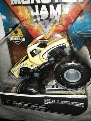 MONSTER JAM TRUCK ''BULLDOZER'' w/WHEELIE BAR - NEW DIECAST MONSTER TRUCK