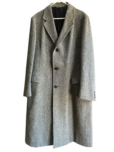 VTG Adams Row Mens 100% Wool Trench Overcoat Size? Single