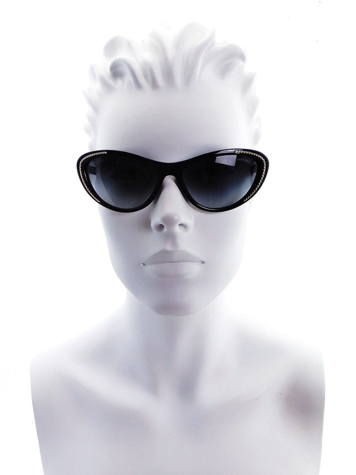 New CHANEL CH 6039 501/S6 59mm Black Cat Eye Sunglasses New CHANEL CH 6039 501/S6 59mm Black Cat Eye Sunglasses