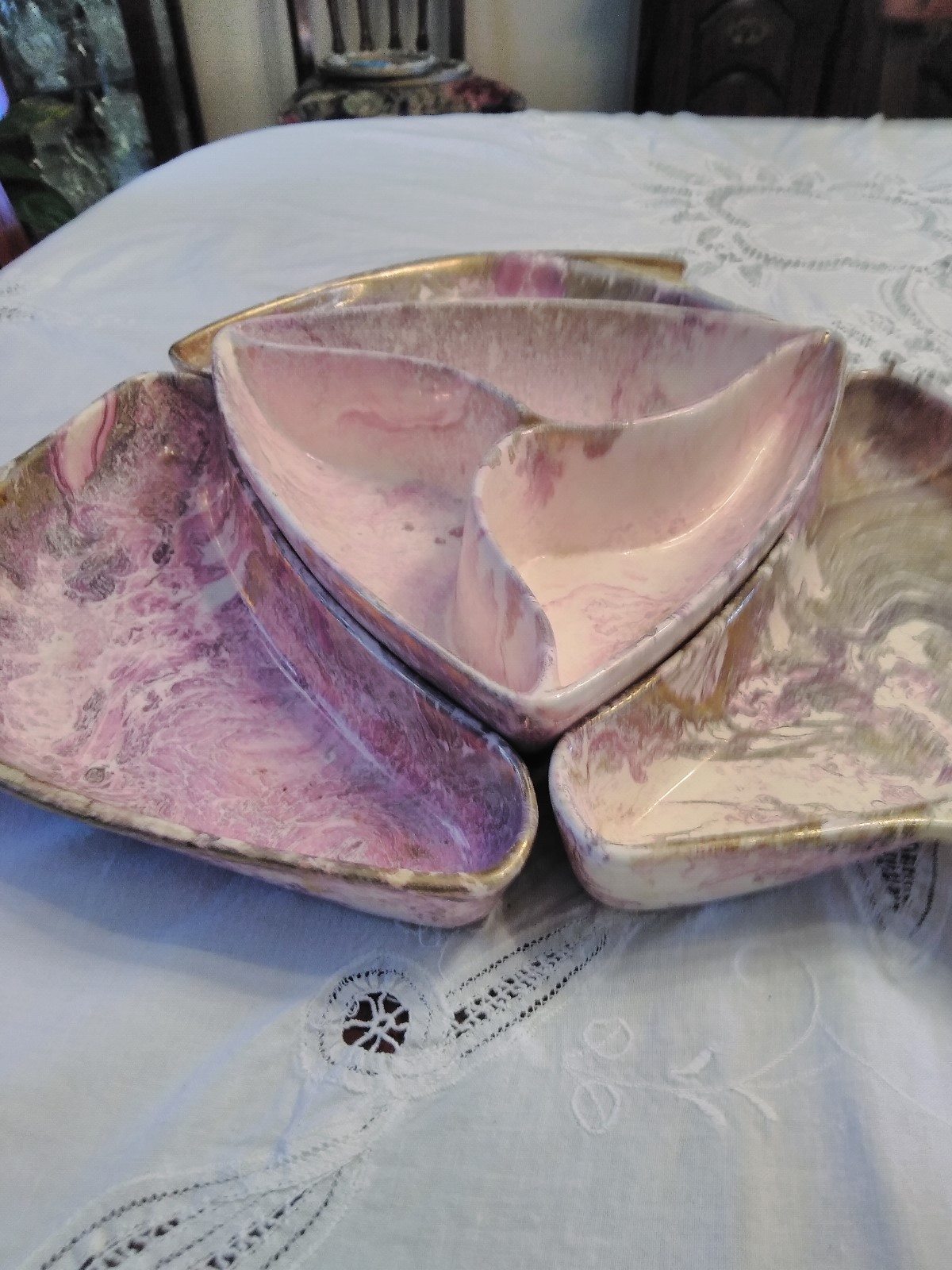 VTG. MIST SANTA ANITA WARE CALIFORNIAL 4 PCS. SEVER