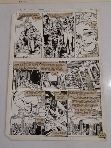 Avengers Annual #10 END PAGE Original Artwork CAROL DANVERS/CAPTAIN MARVEL App