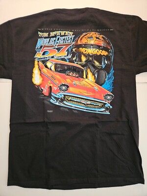 Tom ''Mongoose'' McEwen 1957 Chev New Cotton Mens T shirt  **Plus Decal**NHRA Drag
