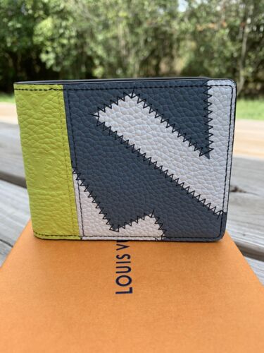 Louis Vuitton Orange Taurillon Leather Slender Wallet M81547 VIRGIL ABLOH LV