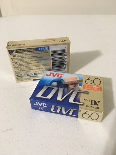 Lot of 2 NEW SEALED Mini DV Tapes JVC 60 Minutes