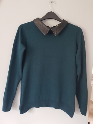 Oasis Cosplay Teal Jumper With Screen Accurate Leather Collar - Size Small 6 8