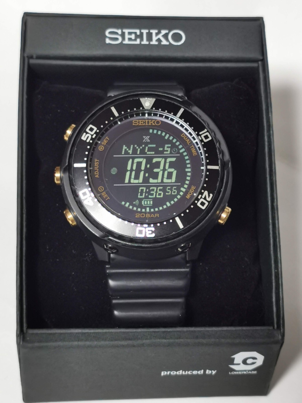 時計 SEIKO PROSPEX LOWERCASE SBEP005 Seiko X Lowercase Prospex Fieldmaster Solar Digital Tuna JDM