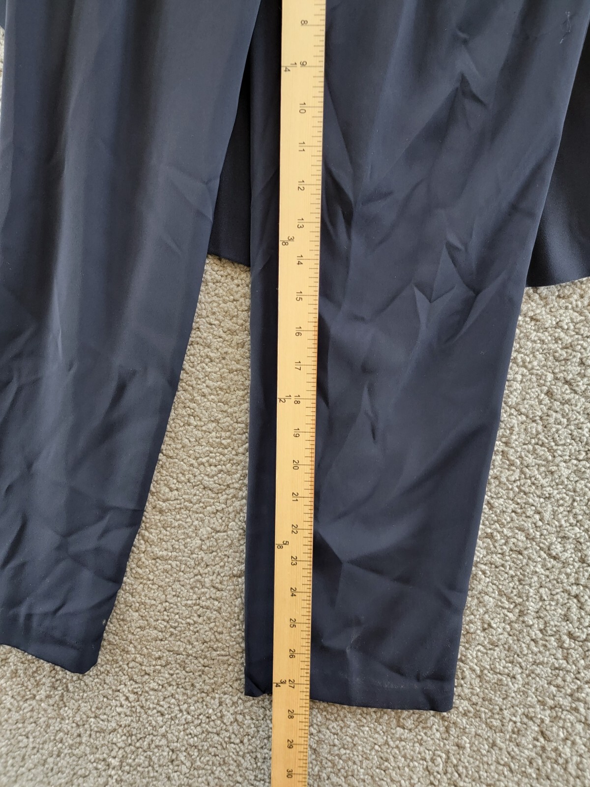 Lauren Ralph Lauren Georgette Cape Jumpsuit Women's 8 Navy Boat Neck Back Zip - Picture 8 of 18