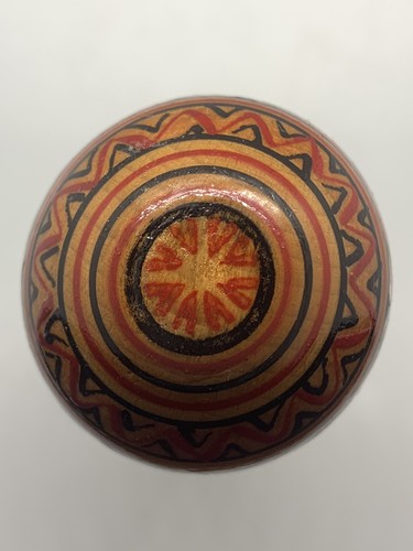Hand Painted Antique Mandala Wooden Egg