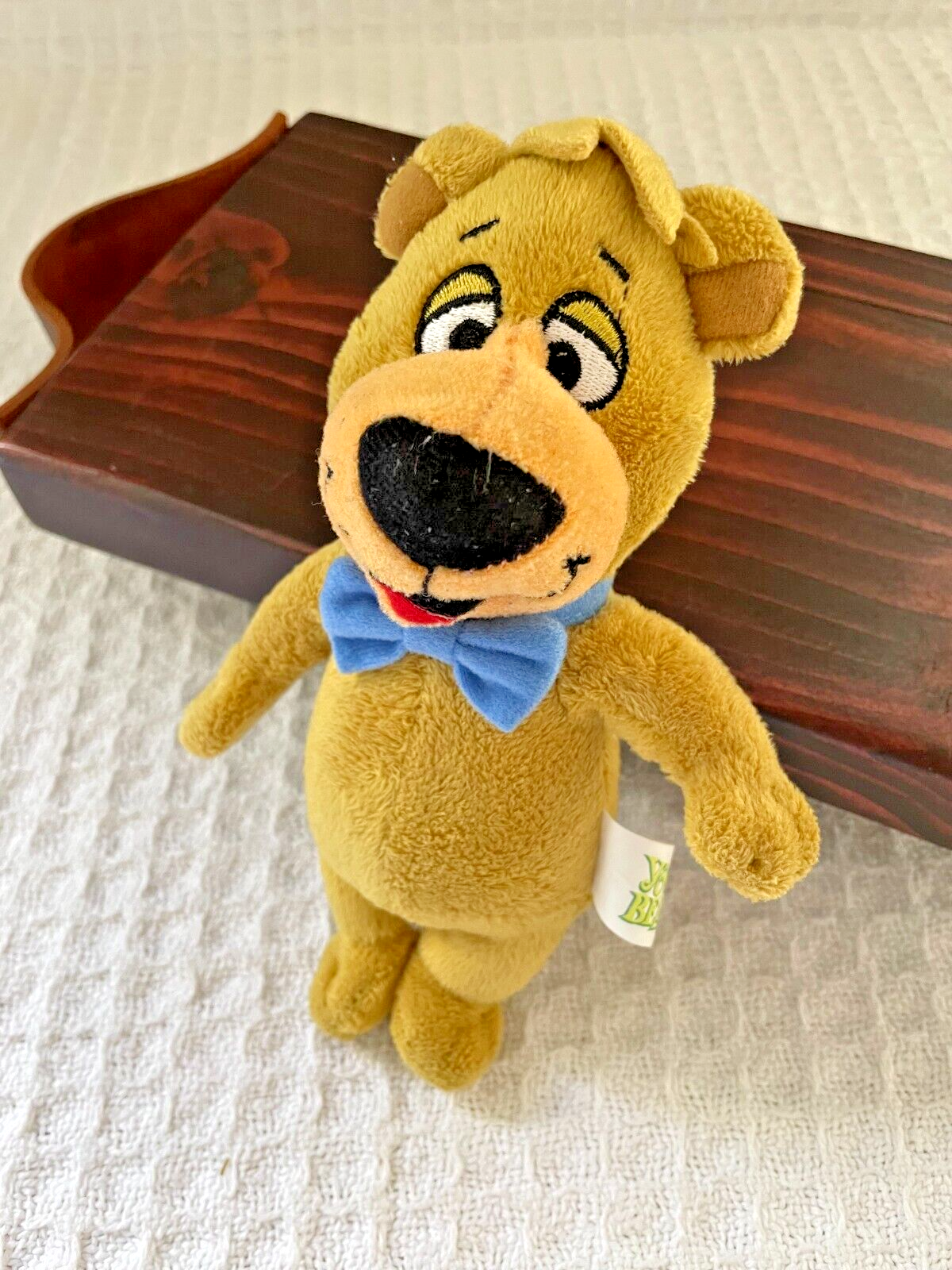 YOGI BEAR Plush Stufffed Animal BOO BOO BEAR Standing Blue Bow Tie 8.5