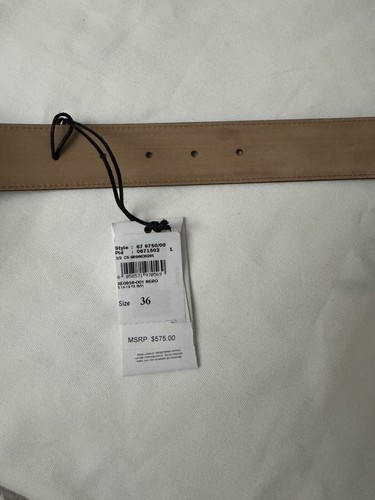 Pre-owned Ferragamo $575 Salvatore  Men's Enamel Double Gancini Leather Belt Size 36”/90cm In Black/brown