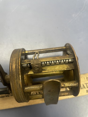 Pflueger No. 1944  Brass fishing reel bait casting level wind