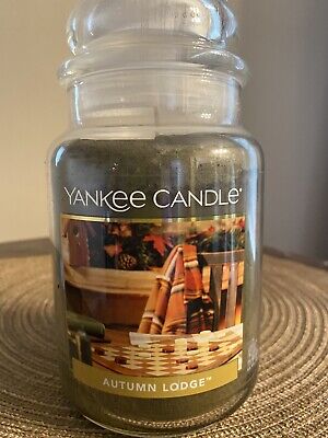 Yankee Candle “AUTUMN LODGE” 22 oz Lg Jar RETIRED RARE, New