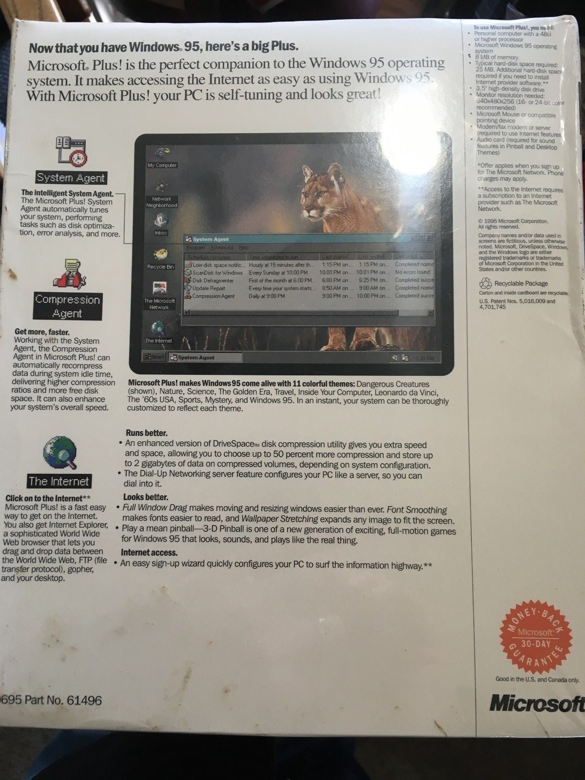 Microsoft Plus! for Win 95  retail vintage software