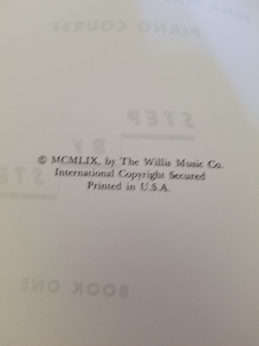 Edna Mae Burmam's Step By Step Piano Course Book One