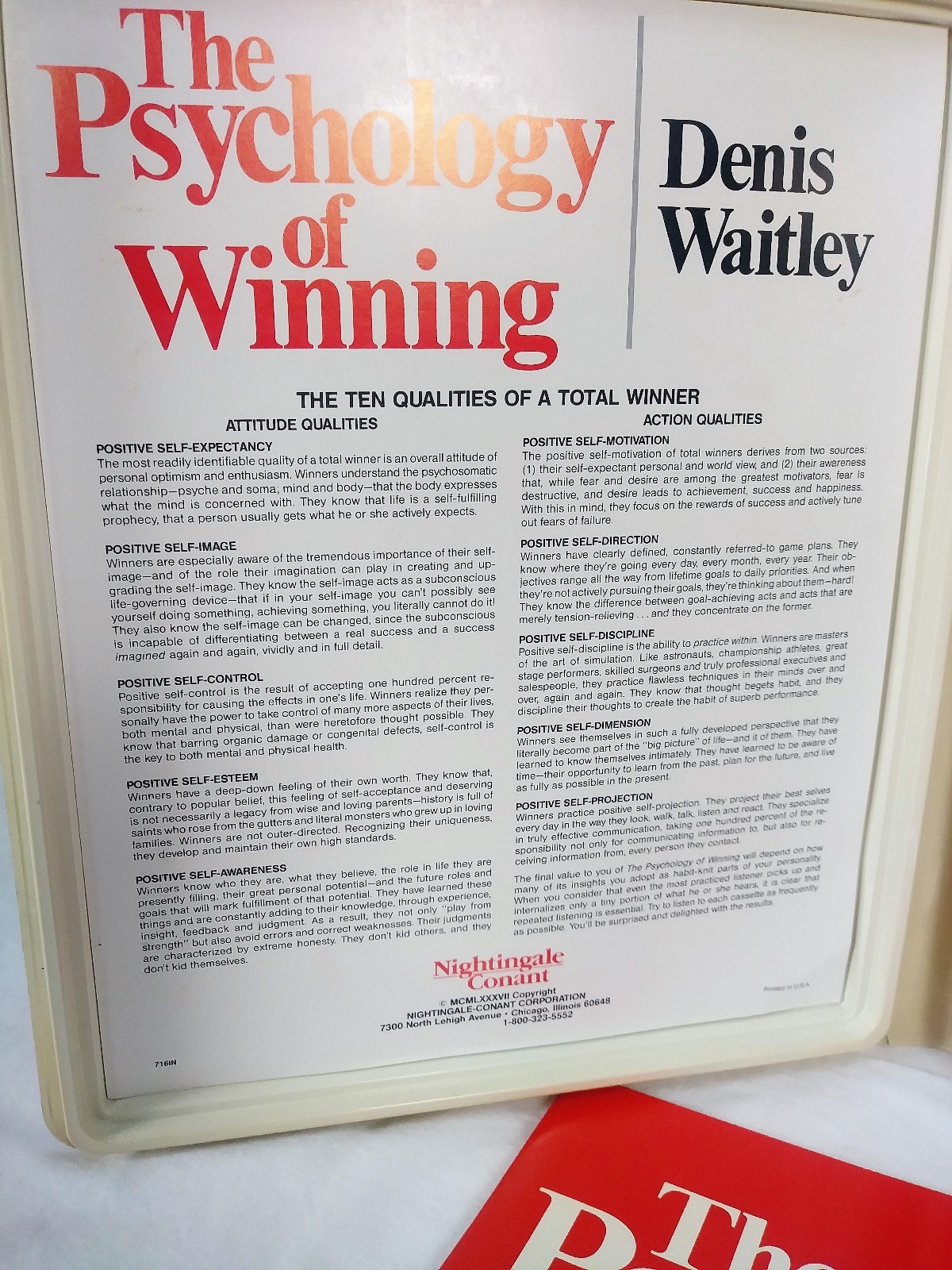 The Psychology of Winning 6 Book Tapes Denis E Waitley