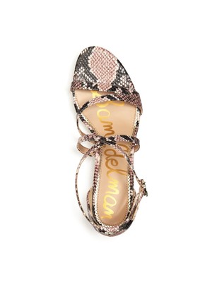 

SAM EDELMAN Женские розовые кожаные сандалии Stacie с ремешками и круглым носком на блочном каблуке, Розовый, STACIE