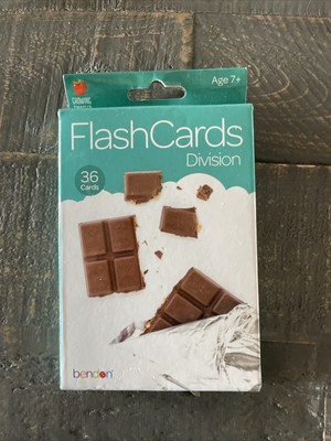 Kid's  Division Math Flash Cards Ages 7+ total of 36 Cards dc7