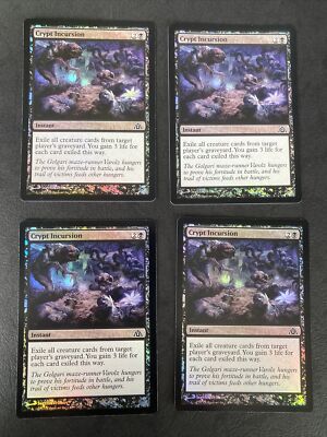 Crypt Incursion - Dragon's Maze - Foil - Mtg - Playset - LP