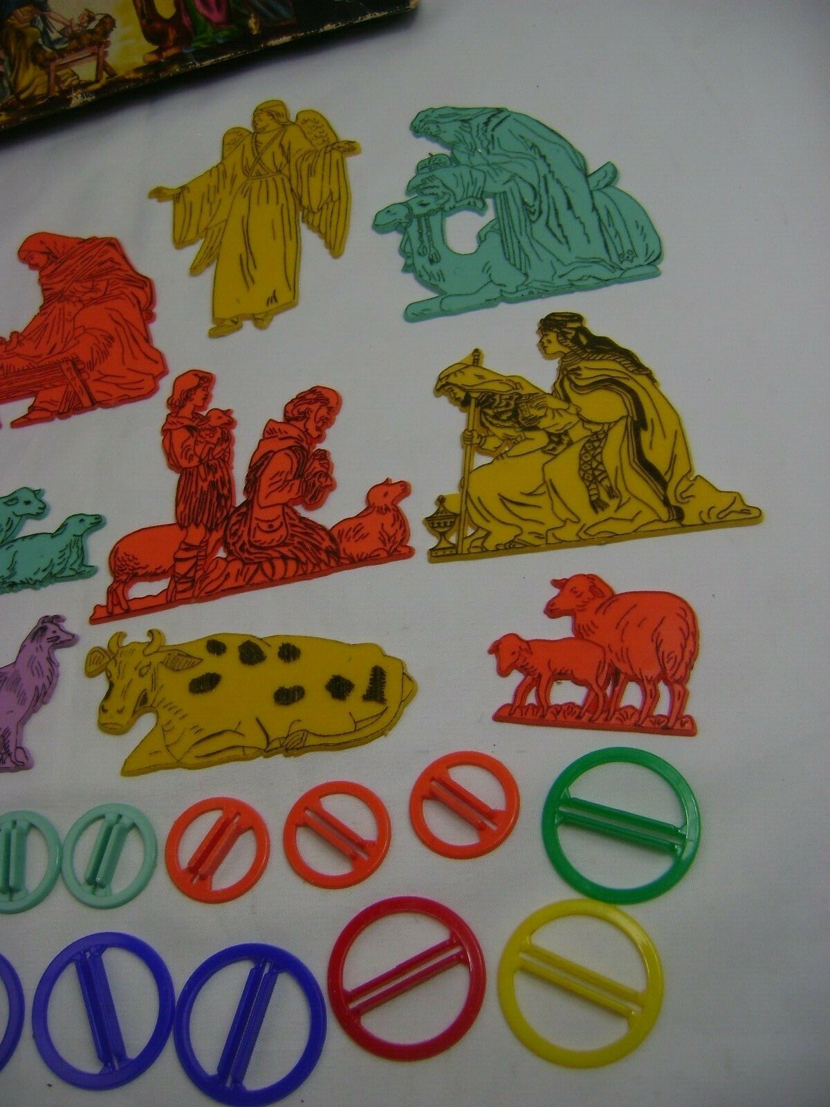 VINTAGE  TRACE-IT-TOYS  NATIVITY SCENE STENCIL SET   WESTLAND PLASTICS #310