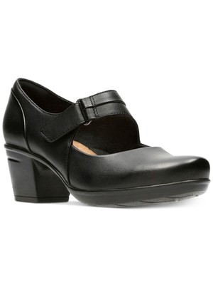 

CLARKS COLLECTION Женские черные кожаные туфли Mary Jane Emslie Lulin, Черный, 26129221