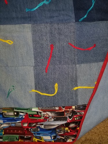 Homemade FORD truck lap quilt