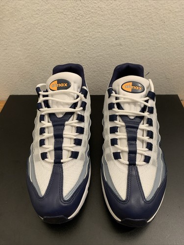 Nike Air Max 95 Navy Blue Laser Orange AJ2018-401 Men's Sz 9 | eBay