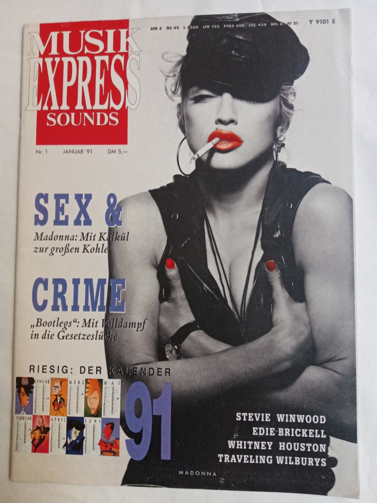 MADONNA MUSIK EXPRESS SOUNDS GERMAN MAGAZINE 1991 GERMANY