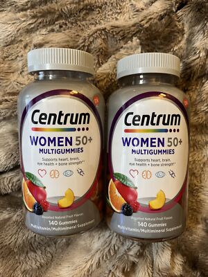 2x ~ Centrum Women Silver 50+ Multivitamin Gummy / 140 Gummies exp 10/2023
