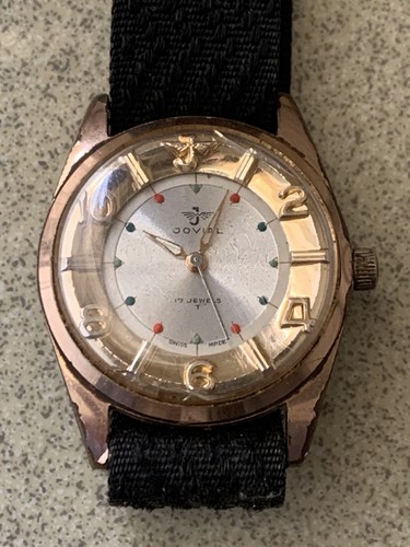 Jovial gold case 17 Jewels vintage wrist watch Swiss made Jovial gold case 17 Jewels vintage wrist watch Swiss made