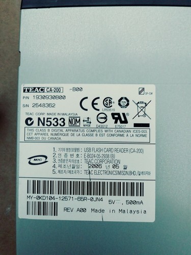 Dell Inspiron SFF N533 Teac CA200 P/N 193093B00 Front Card Reader