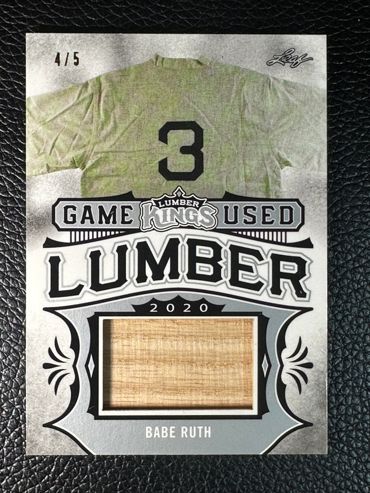 2020 Leaf Lumber Kings Babe Ruth 4/5 Game Used Bat