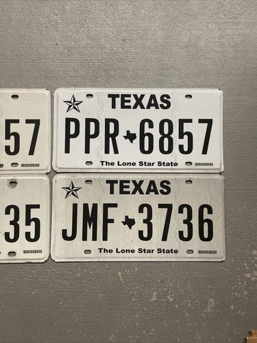 EXPIRED TEXAS LICENSE PLATE THE LONE STAR STATE RANDOM LETTERS- NUMBERS NICE!!