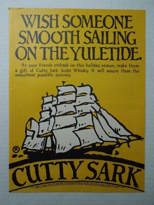 1978 CUTTY SARK Magazine Ad - Wish Someone Smooth Sailing on The Yuletide.
