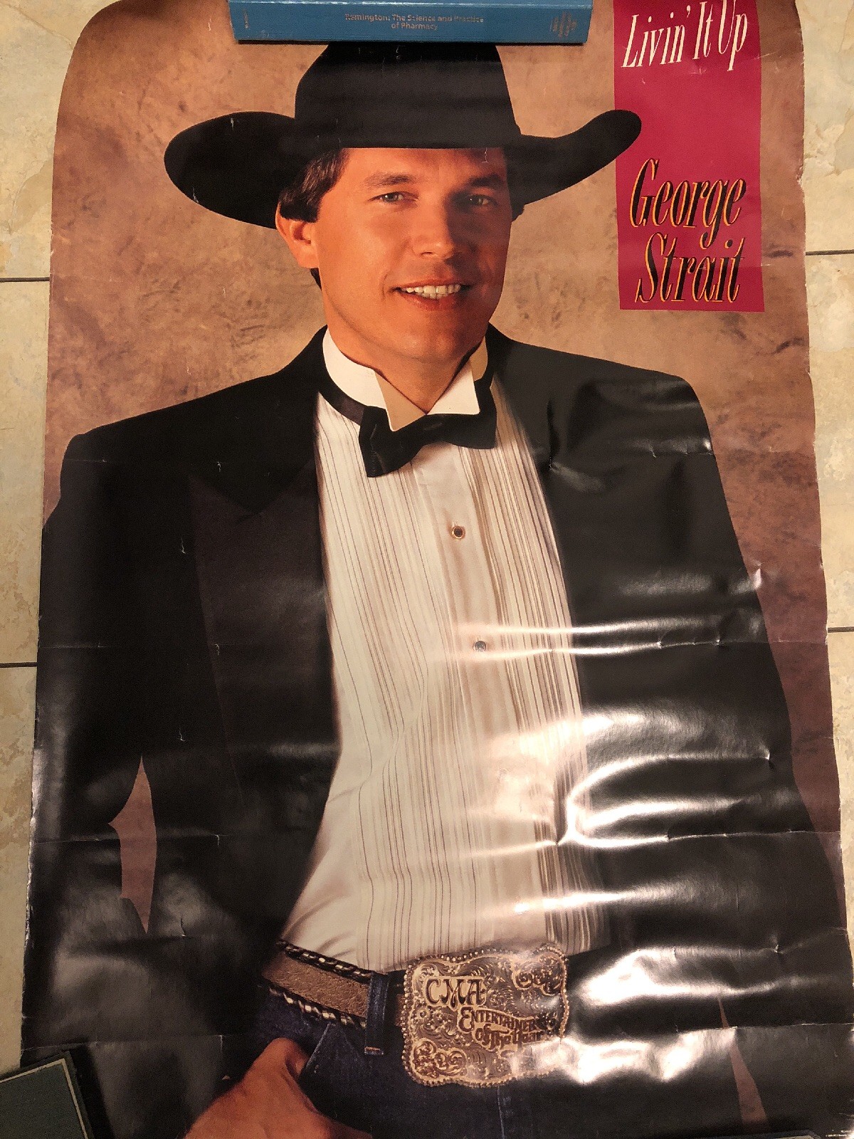 GEORGE STRAIT 1990 MCA Records Livin It Up SPECIAL PROMO POSTER ORIGINAL Country