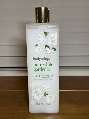 Bodycology 16oz Pure White Gardenia 2 in 1 Moisturizing Body Wash & Bubble Bath