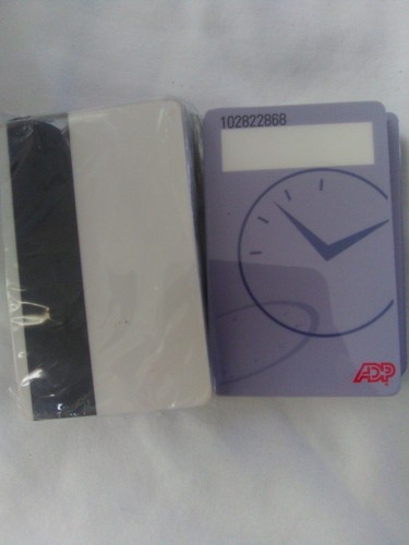 ADP Employee Bar Code Cards, with Black Security Cover