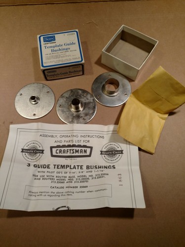 Vintage Sears Craftsman Router accessories. 25731, 25174, 25069,