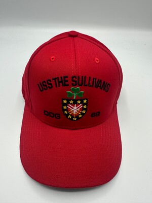 USS The Sullivans DDG 68 DCTT  Logo The Corps Red Baseball Cap Hat One Size