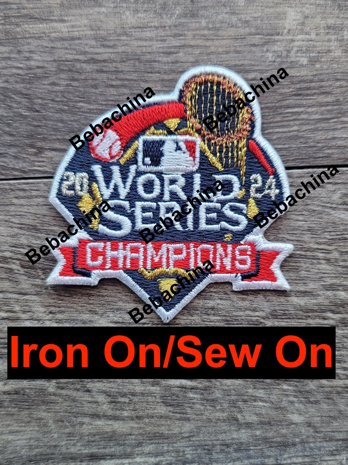 2024 World Series Champions Patch Baseball Patch for Jersey
